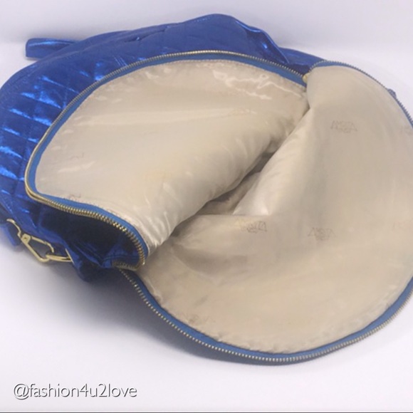 Amrita Singh Metallic Messenger Bag Blue - Picture 4 of 7